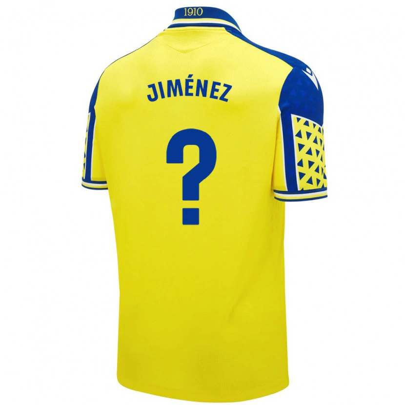 Danxen Kinderen Álvaro Jiménez #0 Geel Blauw Thuisshirt Thuistenue 2024/25 T-Shirt