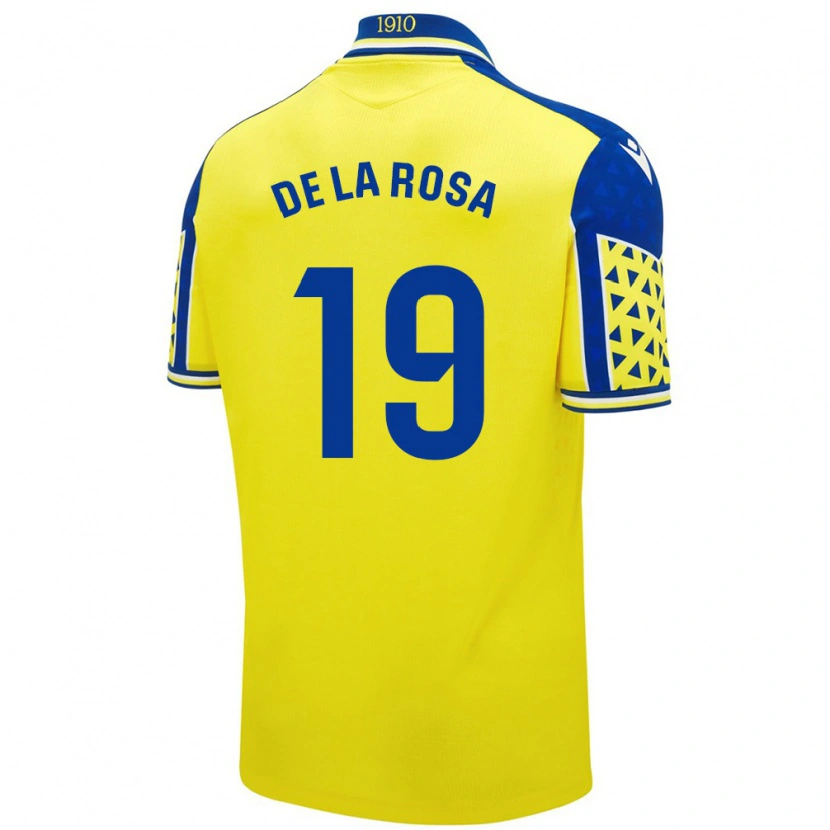 Danxen Kinderen José Antonio De La Rosa #19 Geel Blauw Thuisshirt Thuistenue 2024/25 T-Shirt