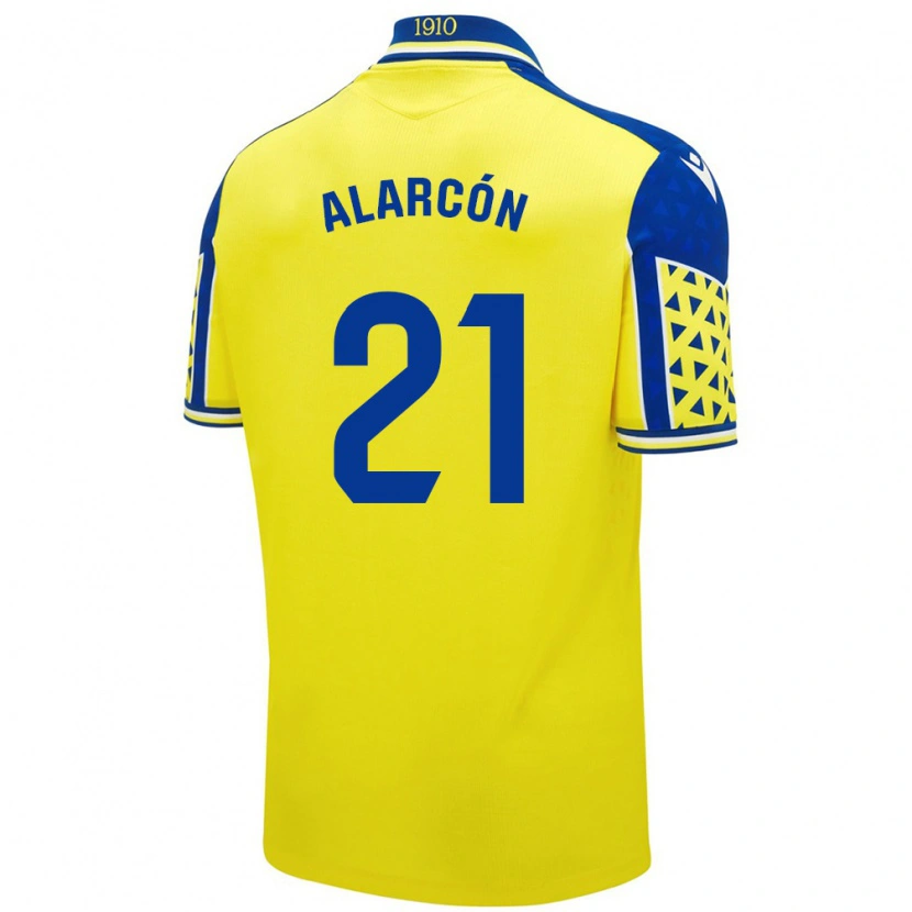 Danxen Kinderen Tomás Alarcón #21 Geel Blauw Thuisshirt Thuistenue 2024/25 T-Shirt