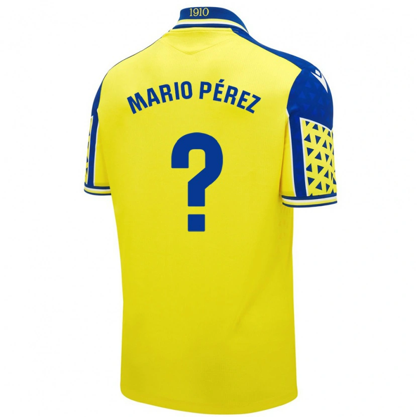 Danxen Kinderen Mario Pérez #0 Geel Blauw Thuisshirt Thuistenue 2024/25 T-Shirt