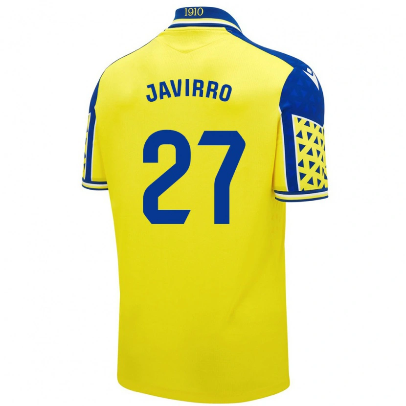 Danxen Kinderen Javirro #27 Geel Blauw Thuisshirt Thuistenue 2024/25 T-Shirt