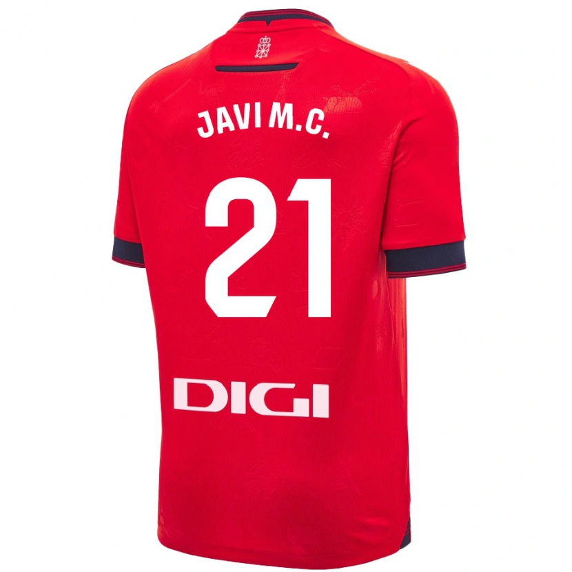 Danxen Kinderen Javi Martínez #21 Rood Wit Thuisshirt Thuistenue 2024/25 T-Shirt