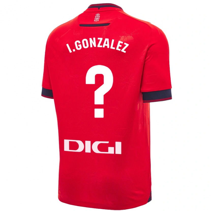 Danxen Kinderen Iker González #0 Rood Wit Thuisshirt Thuistenue 2024/25 T-Shirt