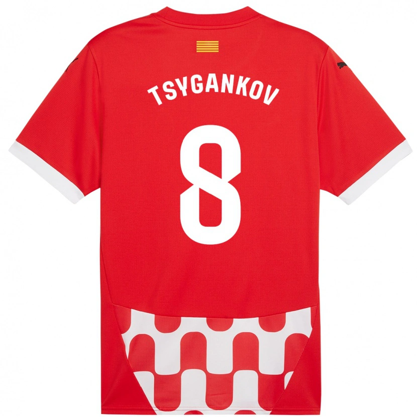 Danxen Kinderen Viktor Tsygankov #8 Rood Wit Thuisshirt Thuistenue 2024/25 T-Shirt