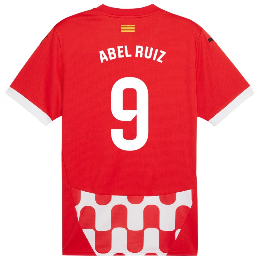 Danxen Kinderen Abel Ruiz #9 Rood Wit Thuisshirt Thuistenue 2024/25 T-Shirt