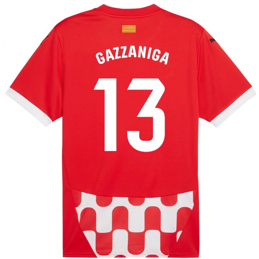 Danxen Kinderen Paulo Gazzaniga #13 Rood Wit Thuisshirt Thuistenue 2024/25 T-Shirt