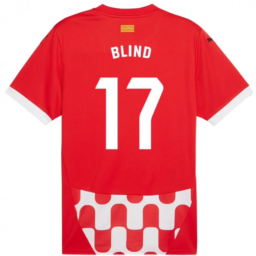 Danxen Kinderen Daley Blind #17 Rood Wit Thuisshirt Thuistenue 2024/25 T-Shirt