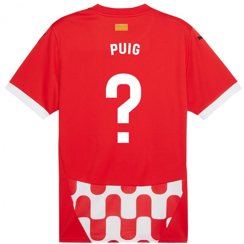 Danxen Kinderen Sergi Puig #0 Rood Wit Thuisshirt Thuistenue 2024/25 T-Shirt