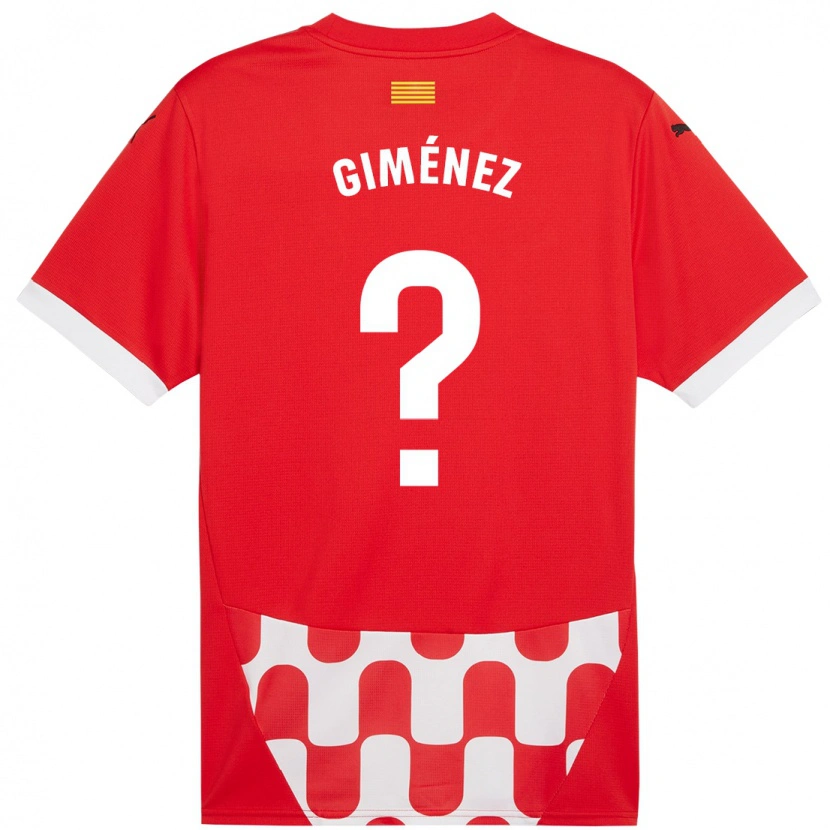 Danxen Kinderen Félix Giménez #0 Rood Wit Thuisshirt Thuistenue 2024/25 T-Shirt