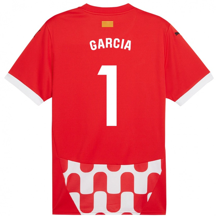 Danxen Kinderen Lucas García #1 Rood Wit Thuisshirt Thuistenue 2024/25 T-Shirt