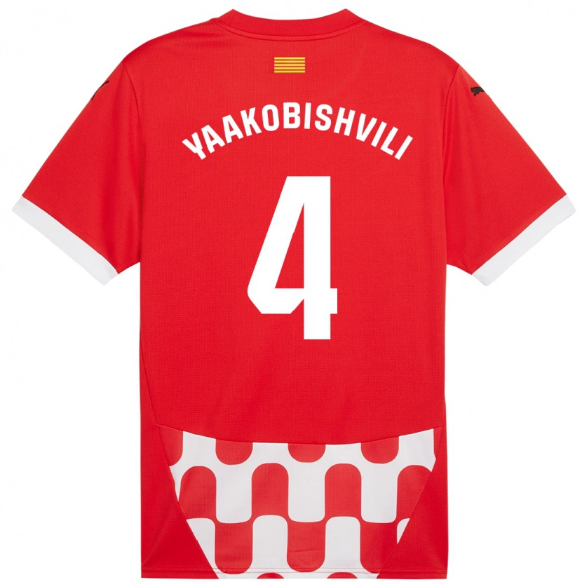 Danxen Kinderen Antal Yaakobishvili #4 Rood Wit Thuisshirt Thuistenue 2024/25 T-Shirt