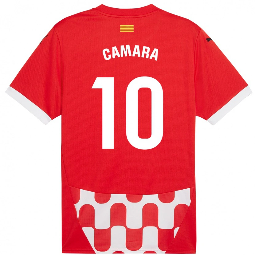 Danxen Kinderen Dawda Camara #10 Rood Wit Thuisshirt Thuistenue 2024/25 T-Shirt