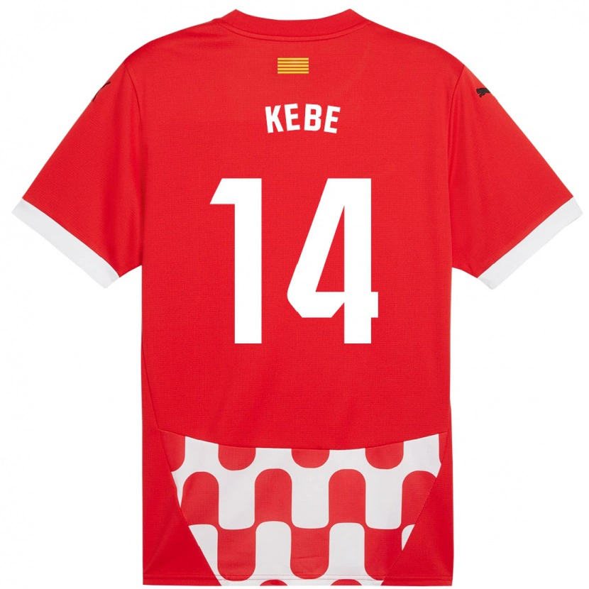 Danxen Kinderen Moussa Kébé #14 Rood Wit Thuisshirt Thuistenue 2024/25 T-Shirt