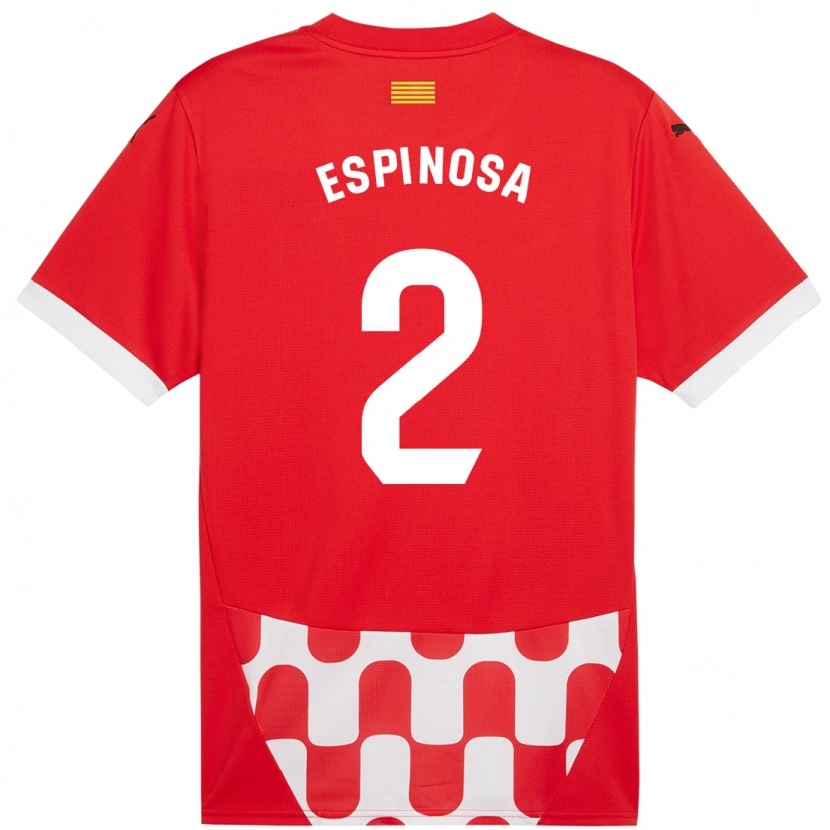 Danxen Kinderen Bernardo Espinosa #2 Rood Wit Thuisshirt Thuistenue 2024/25 T-Shirt