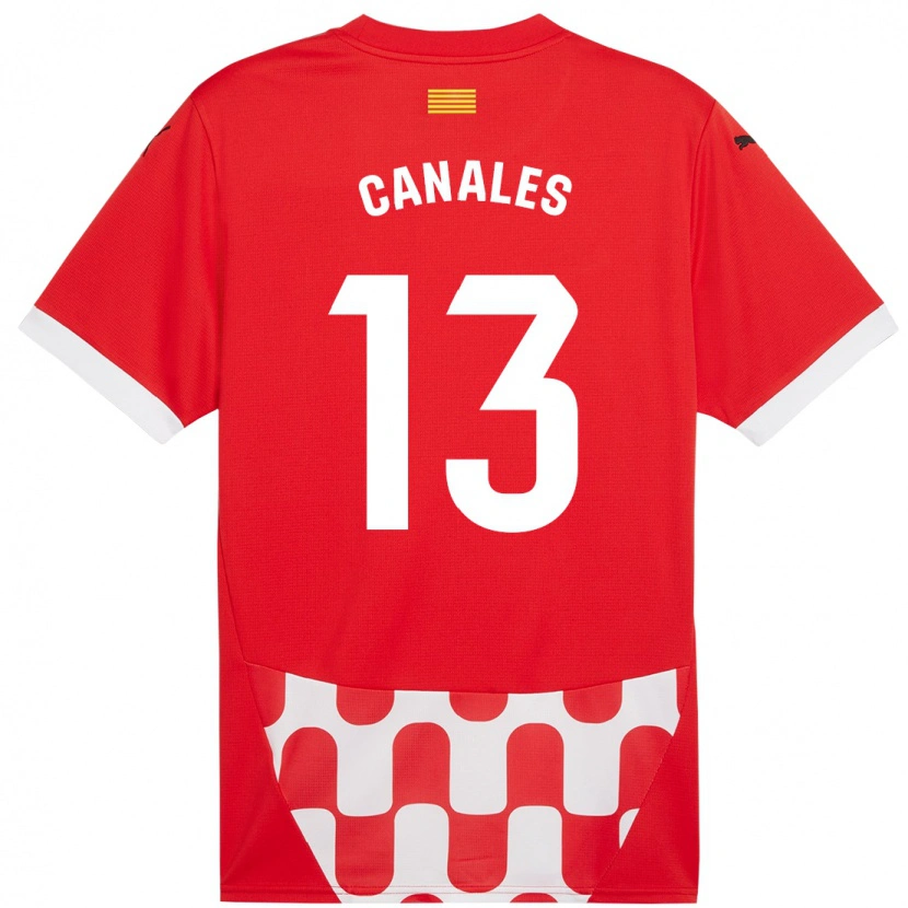 Danxen Kinderen Juanvi Canales #13 Rood Wit Thuisshirt Thuistenue 2024/25 T-Shirt