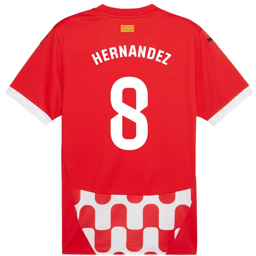 Danxen Kinderen Sofia Hernández #8 Rood Wit Thuisshirt Thuistenue 2024/25 T-Shirt