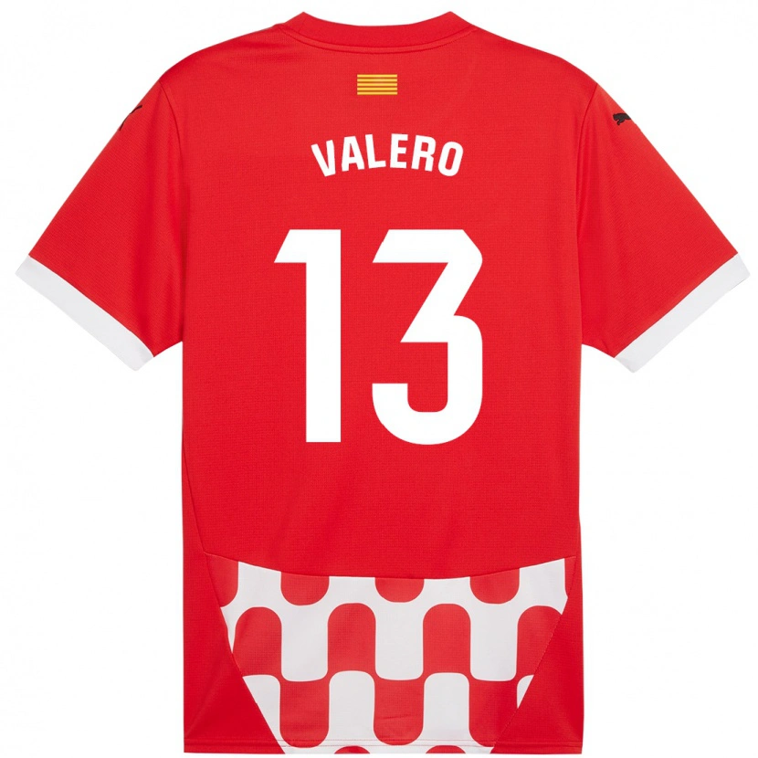 Danxen Kinderen Eliana Valero #13 Rood Wit Thuisshirt Thuistenue 2024/25 T-Shirt