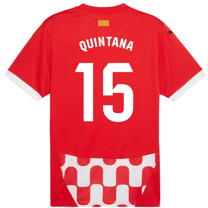 Danxen Kinderen Amru Quintana #15 Rood Wit Thuisshirt Thuistenue 2024/25 T-Shirt