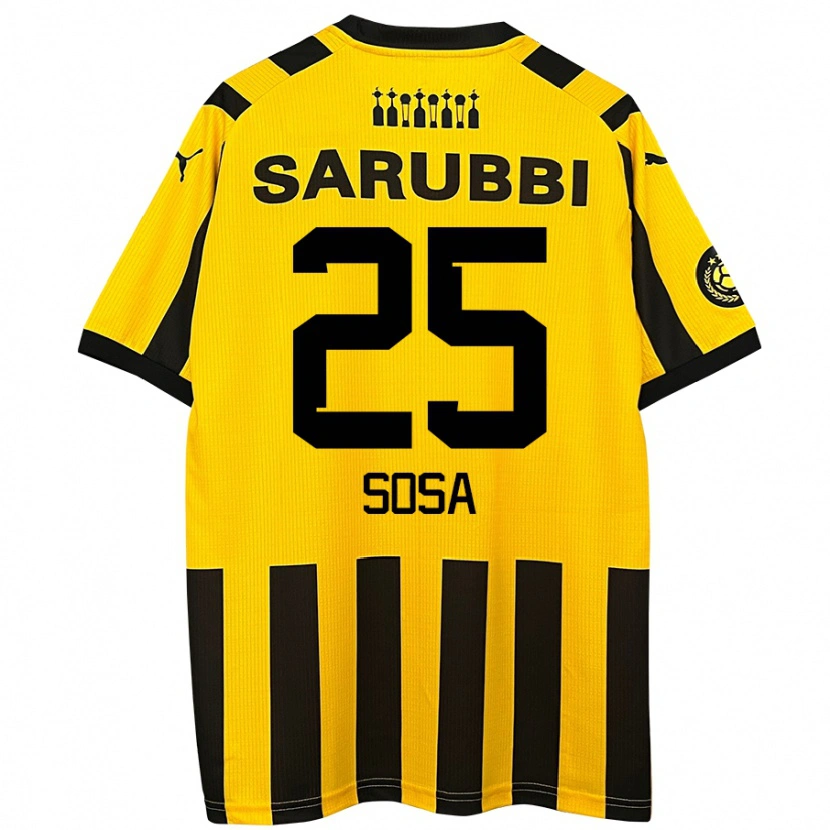 Danxen Kinderen Ignacio Sosa #25 Geel Zwart Thuisshirt Thuistenue 2024/25 T-Shirt