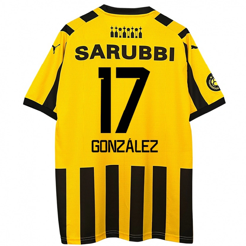 Danxen Kinderen Luciano González #17 Geel Zwart Thuisshirt Thuistenue 2024/25 T-Shirt