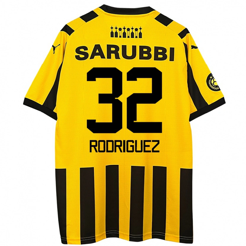 Danxen Kinderen Randall Rodríguez #32 Geel Zwart Thuisshirt Thuistenue 2024/25 T-Shirt