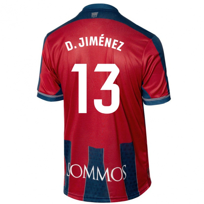 Danxen Kinderen Dani Jiménez #13 Rood Blauw Thuisshirt Thuistenue 2024/25 T-Shirt