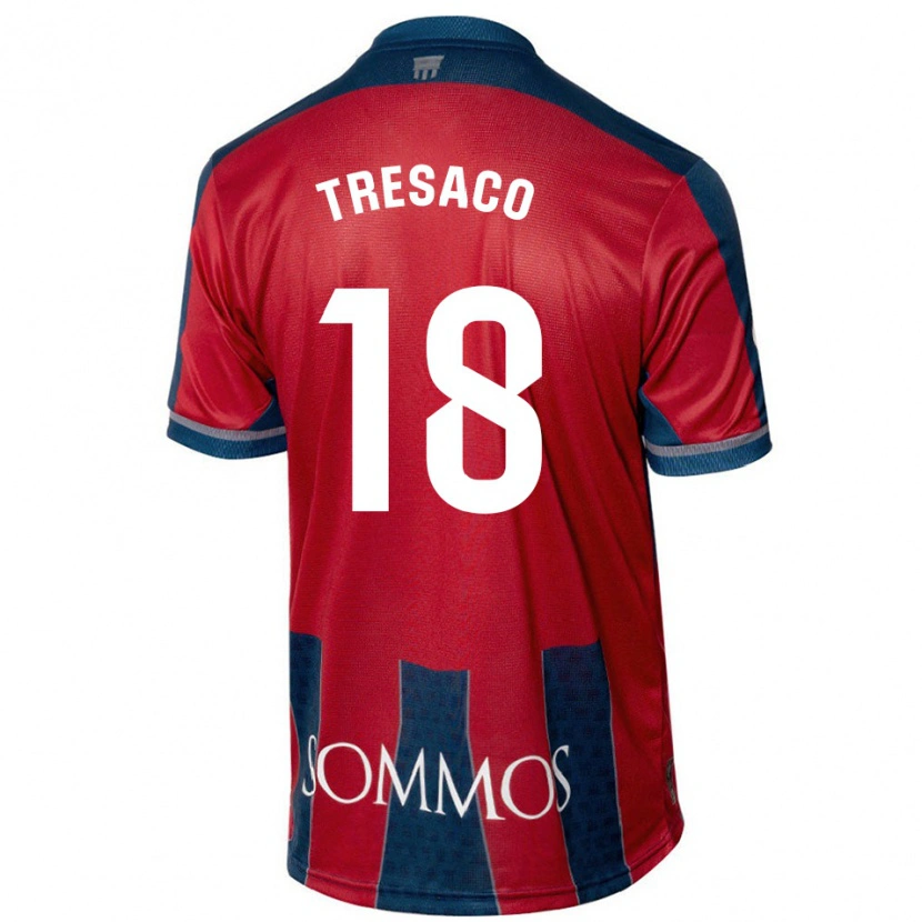 Danxen Kinderen Rafa Tresaco #18 Rood Blauw Thuisshirt Thuistenue 2024/25 T-Shirt