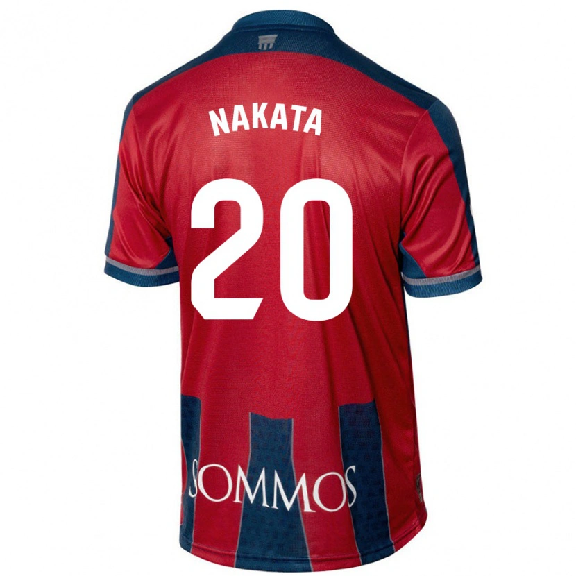 Danxen Kinderen Yuki Nakata #20 Rood Blauw Thuisshirt Thuistenue 2024/25 T-Shirt