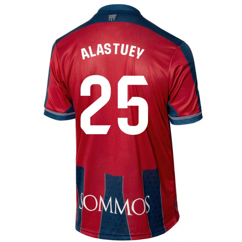 Danxen Kinderen Martina Alastuey #25 Rood Blauw Thuisshirt Thuistenue 2024/25 T-Shirt