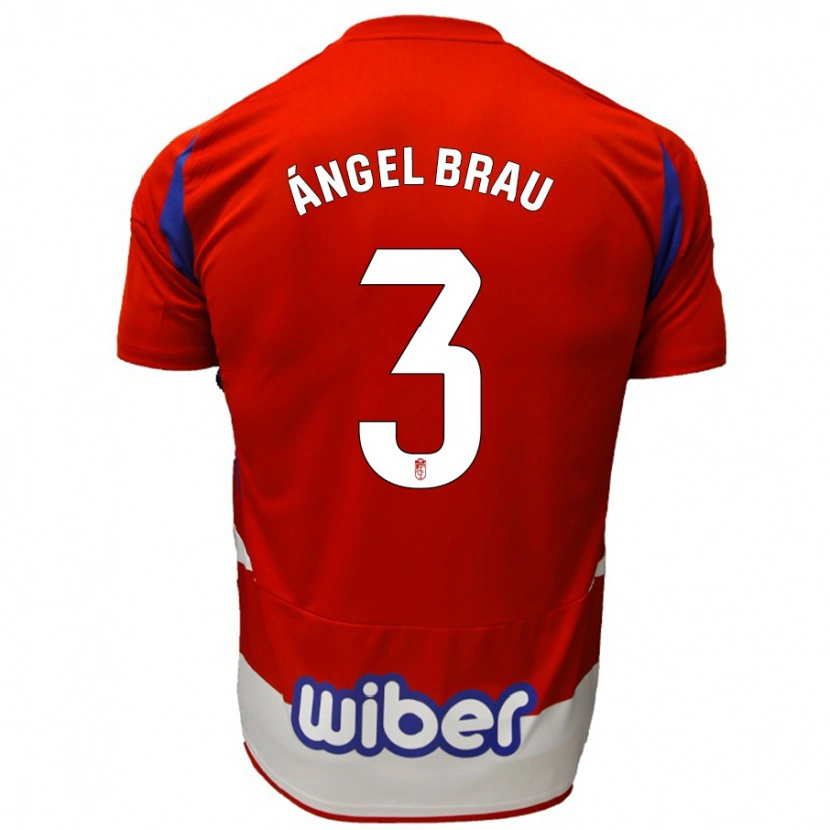 Danxen Kinderen Miguel Ángel Brau #3 Rood Wit Blauw Thuisshirt Thuistenue 2024/25 T-Shirt