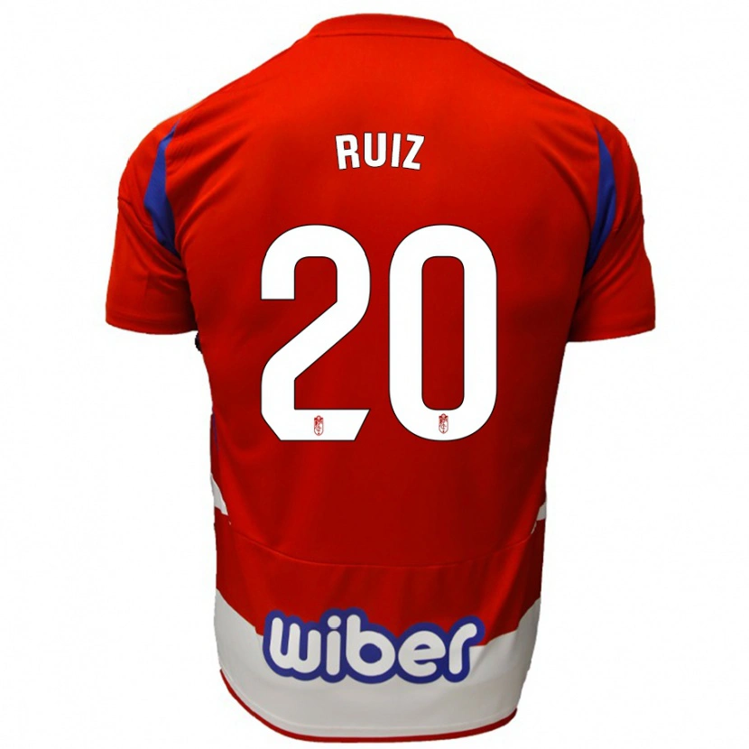 Danxen Kinderen Sergio Ruiz #20 Rood Wit Blauw Thuisshirt Thuistenue 2024/25 T-Shirt