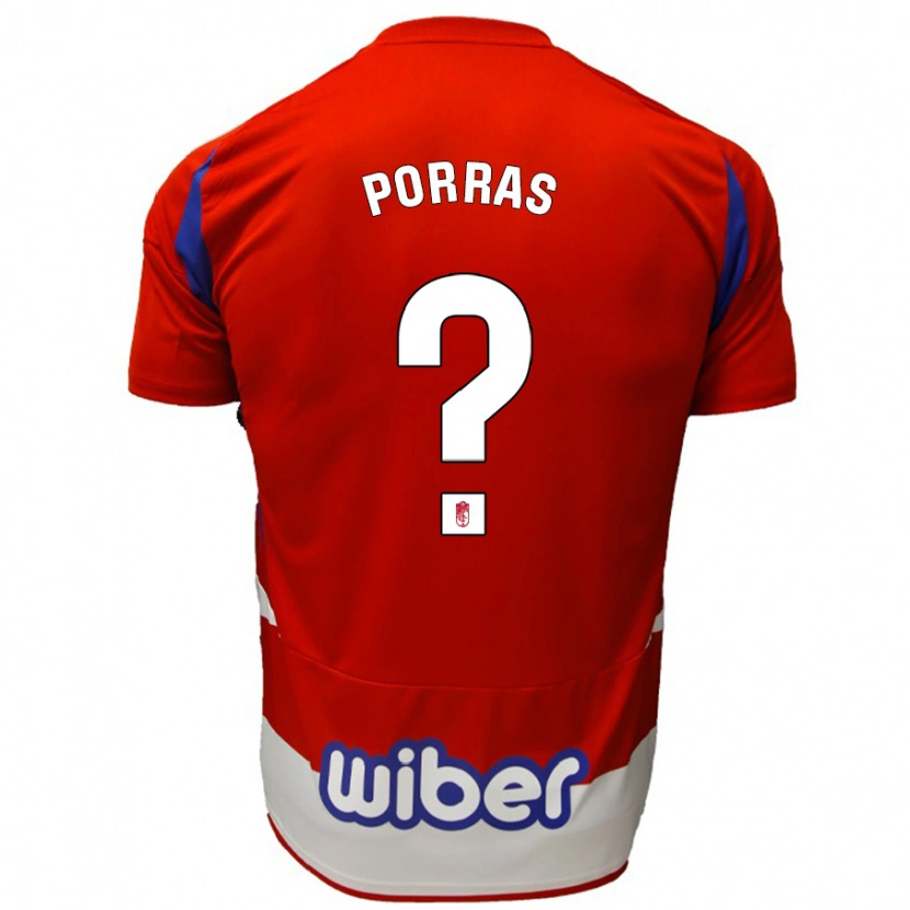 Danxen Kinderen Cristian Porras #0 Rood Wit Blauw Thuisshirt Thuistenue 2024/25 T-Shirt