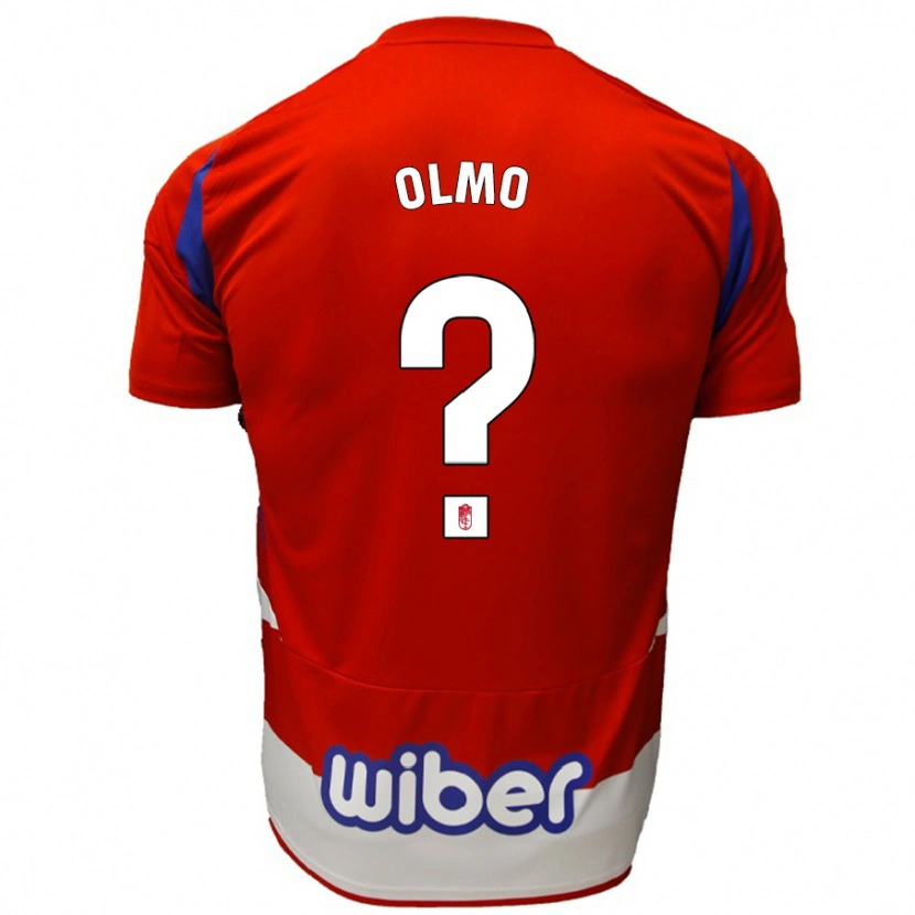 Danxen Kinderen Ismael Olmo #0 Rood Wit Blauw Thuisshirt Thuistenue 2024/25 T-Shirt