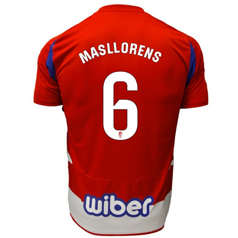 Danxen Kinderen José Masllorens #6 Rood Wit Blauw Thuisshirt Thuistenue 2024/25 T-Shirt