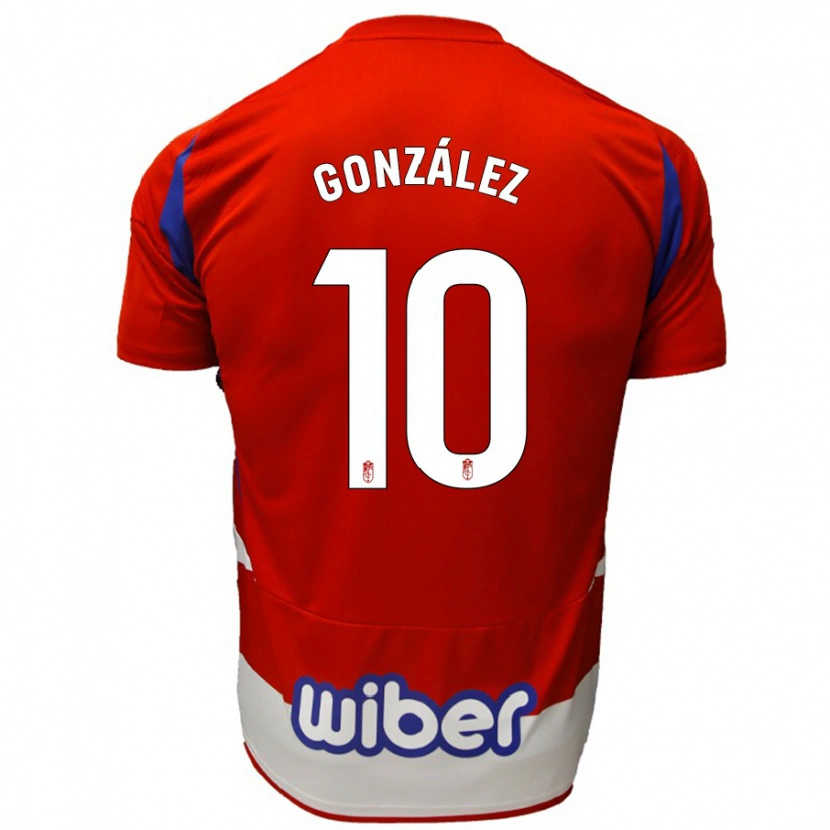 Danxen Kinderen Mario González #10 Rood Wit Blauw Thuisshirt Thuistenue 2024/25 T-Shirt