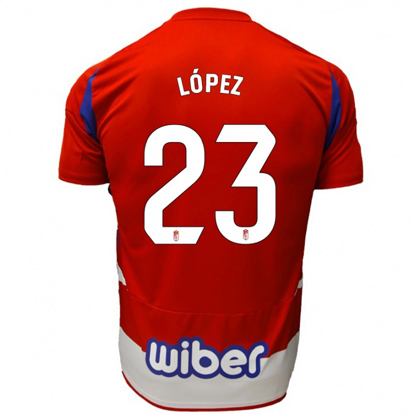 Danxen Kinderen Diego López #23 Rood Wit Blauw Thuisshirt Thuistenue 2024/25 T-Shirt