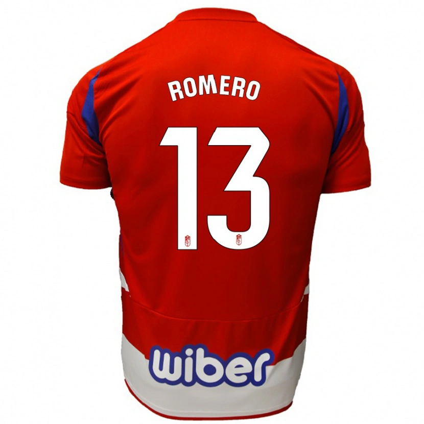 Danxen Kinderen Andrea Romero #13 Rood Wit Blauw Thuisshirt Thuistenue 2024/25 T-Shirt