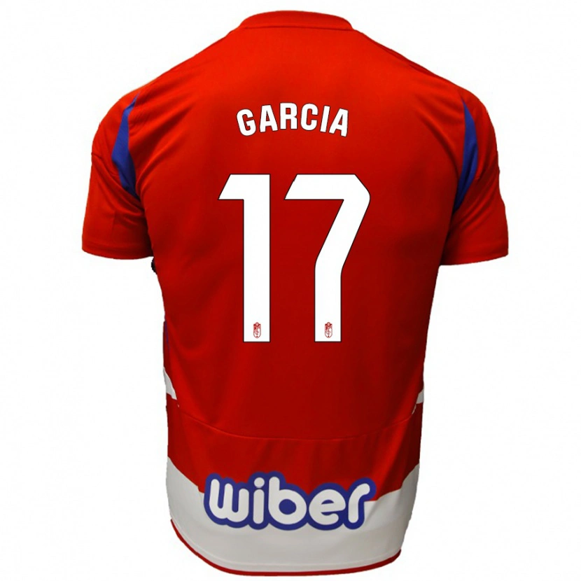 Danxen Kinderen Naima García #17 Rood Wit Blauw Thuisshirt Thuistenue 2024/25 T-Shirt