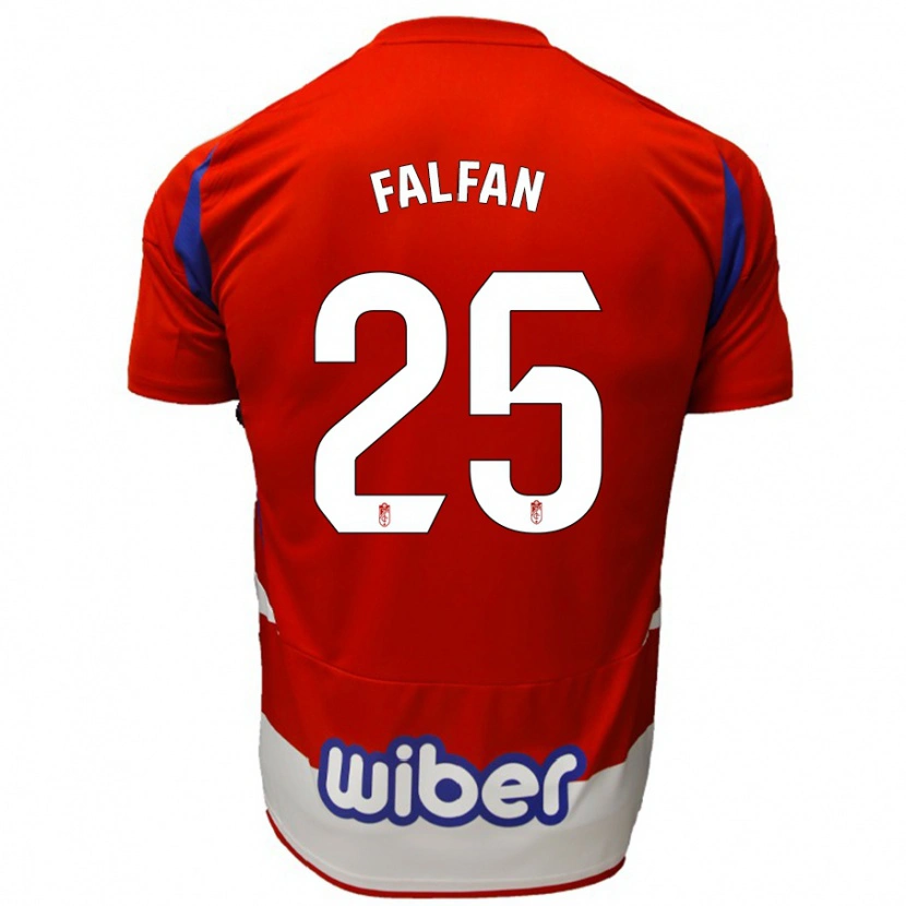 Danxen Kinderen Daiana Falfán #25 Rood Wit Blauw Thuisshirt Thuistenue 2024/25 T-Shirt