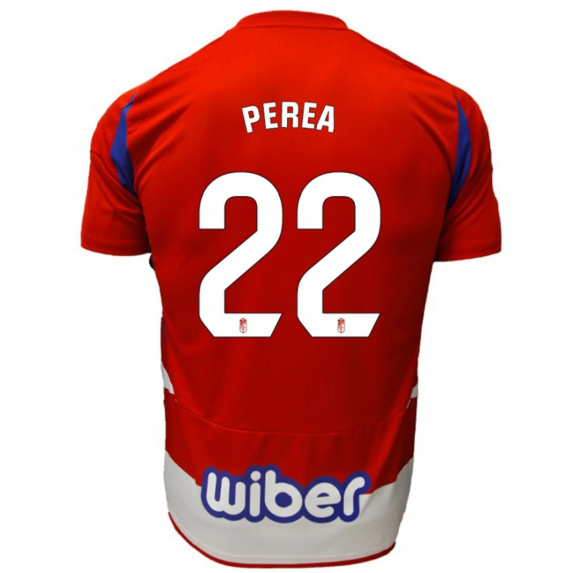 Danxen Kinderen Alberto Perea #22 Rood Wit Blauw Thuisshirt Thuistenue 2024/25 T-Shirt