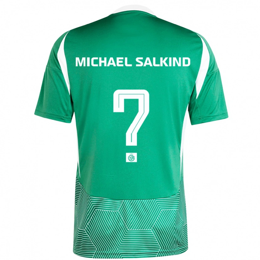 Danxen Kinderen Liav Michael Salkind #0 Groen Wit Thuisshirt Thuistenue 2024/25 T-Shirt