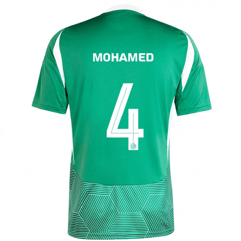 Danxen Kinderen Ali Mohamed #4 Groen Wit Thuisshirt Thuistenue 2024/25 T-Shirt