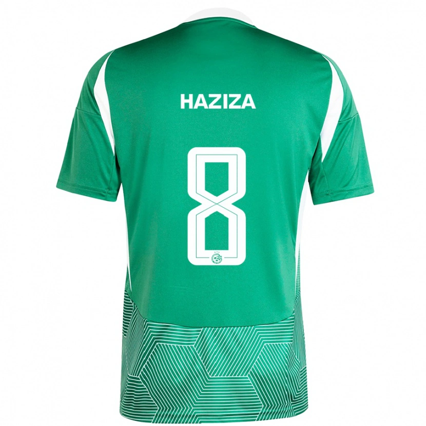 Danxen Kinderen Dolev Haziza #8 Groen Wit Thuisshirt Thuistenue 2024/25 T-Shirt