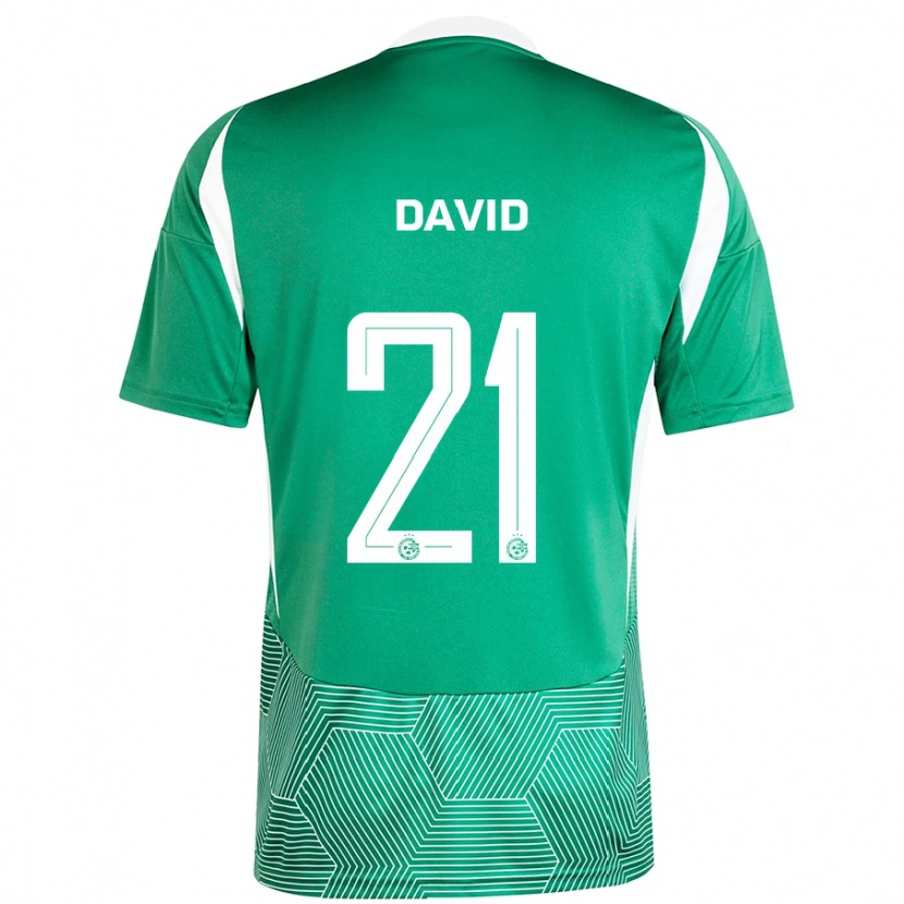 Danxen Kinderen Dean David #21 Groen Wit Thuisshirt Thuistenue 2024/25 T-Shirt