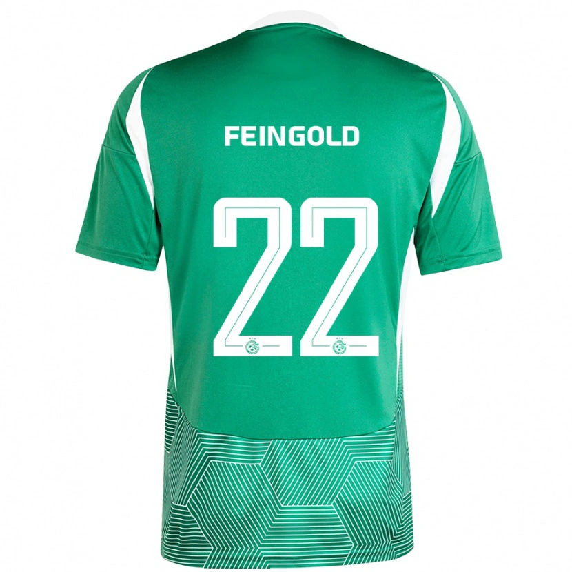 Danxen Kinderen Ilay Feingold #22 Groen Wit Thuisshirt Thuistenue 2024/25 T-Shirt