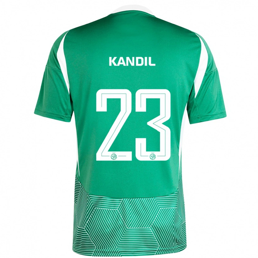 Danxen Kinderen Maor Kandil #23 Groen Wit Thuisshirt Thuistenue 2024/25 T-Shirt