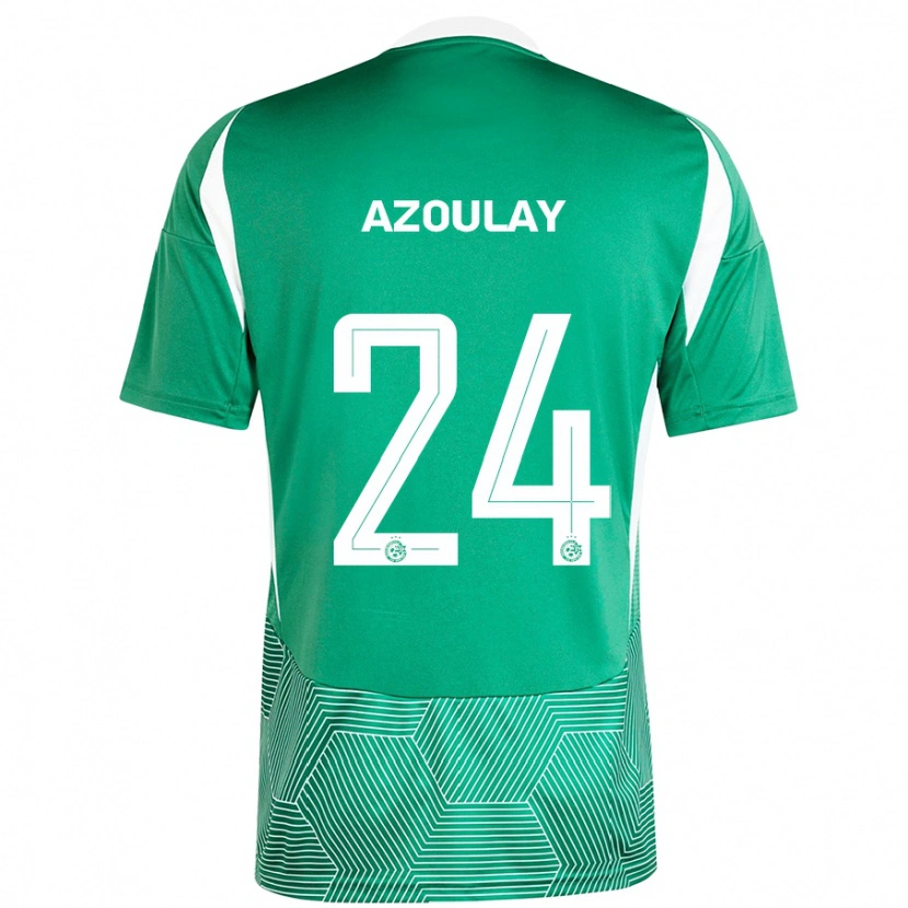 Danxen Kinderen Ethane Azoulay #24 Groen Wit Thuisshirt Thuistenue 2024/25 T-Shirt