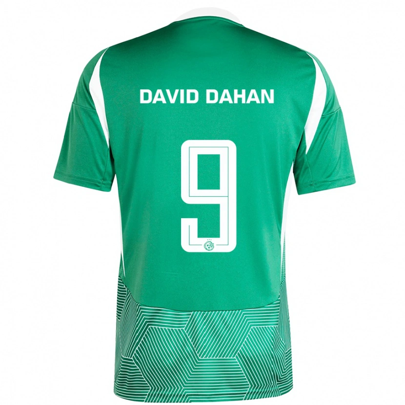 Danxen Kinderen Omer David Dahan #9 Groen Wit Thuisshirt Thuistenue 2024/25 T-Shirt