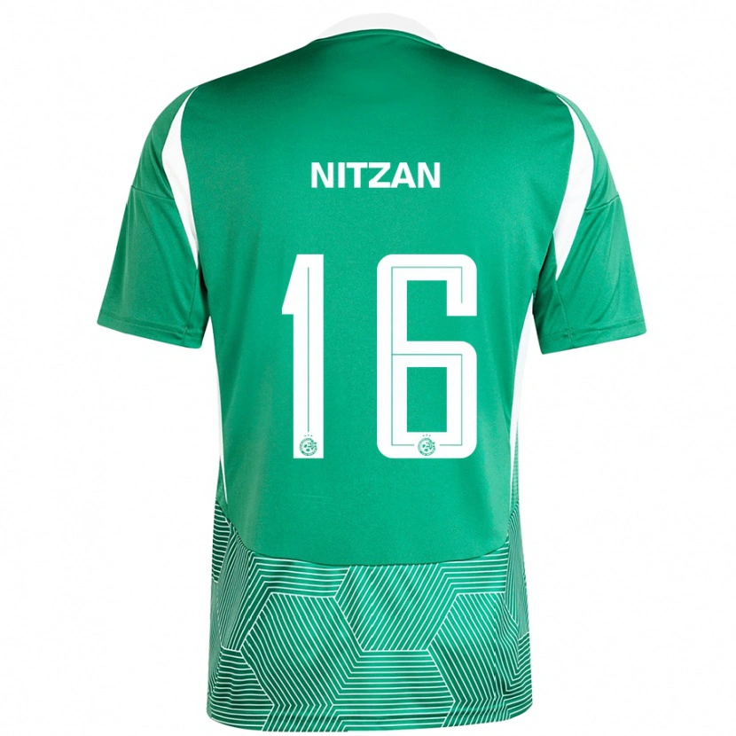 Danxen Kinderen Itamar Nitzan #16 Groen Wit Thuisshirt Thuistenue 2024/25 T-Shirt