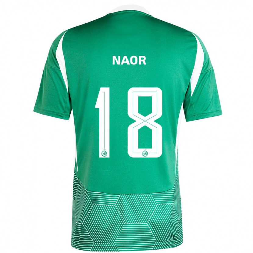 Danxen Kinderen Goni Naor #18 Groen Wit Thuisshirt Thuistenue 2024/25 T-Shirt